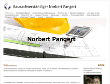 Tablet Screenshot of bausachverstaendiger-pangert.de